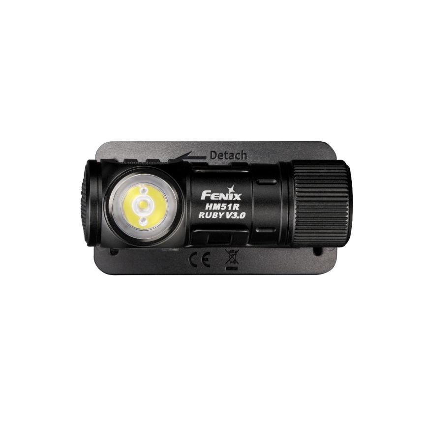 Fenix HM51RV3ABL - Dæmpbar genopladelig LED-pandelampe LED/USB/1xCR123A 950 mAh IP68 860 lm 125 h sort