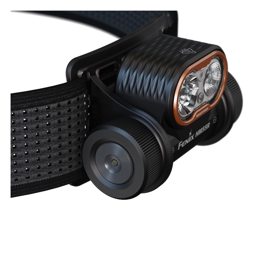 Fenix HM55RABL - LED dæmpbar genopladelig pandelampe LED/USB/1xCR123A 1600 mAh IP68 1200 lm 141,2 h sort