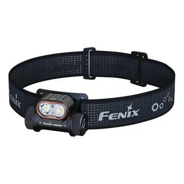 Fenix HM55RABL - LED dæmpbar genopladelig pandelampe LED/USB/1xCR123A 1600 mAh IP68 1200 lm 141,2 h sort