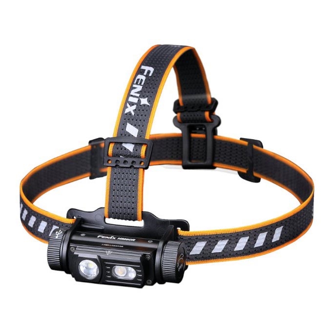 Fenix HM60R - Genopladelig LED pandelampe dæmpbar 4xLED/USB/2xCR123A IP68 1300 skinnende 300 timer 3400 mAh