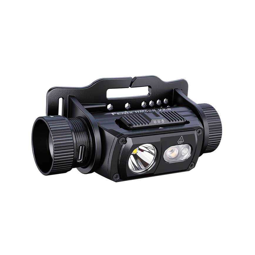 Fenix HM60RV20 - Dæmpbar genopladelig LED-pandelampe LED/USB 4000 mAh IP68 1600 lm 292 h orange