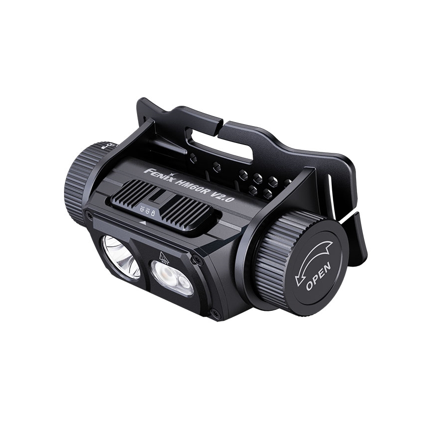 Fenix HM60RV20 - Dæmpbar genopladelig LED-pandelampe LED/USB 4000 mAh IP68 1600 lm 292 h orange