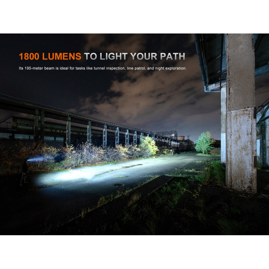 Fenix HM61RV30 - Dæmpbar genopladelig LED-pandelampe LED/USB/1xCR123A 4000 mAh IP68 1800 lm 400 h sort