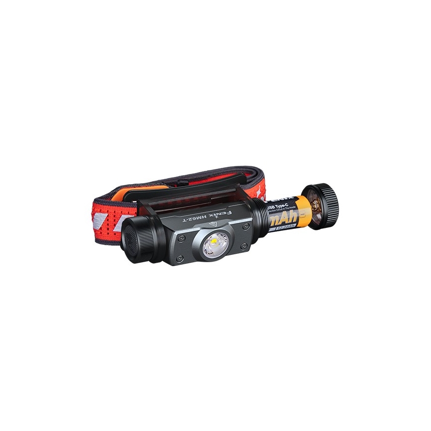 Fenix HM62TBLK - Genopladelig LED pandelampe dæmpbar LED/USB IP68 1200 lm 280 h