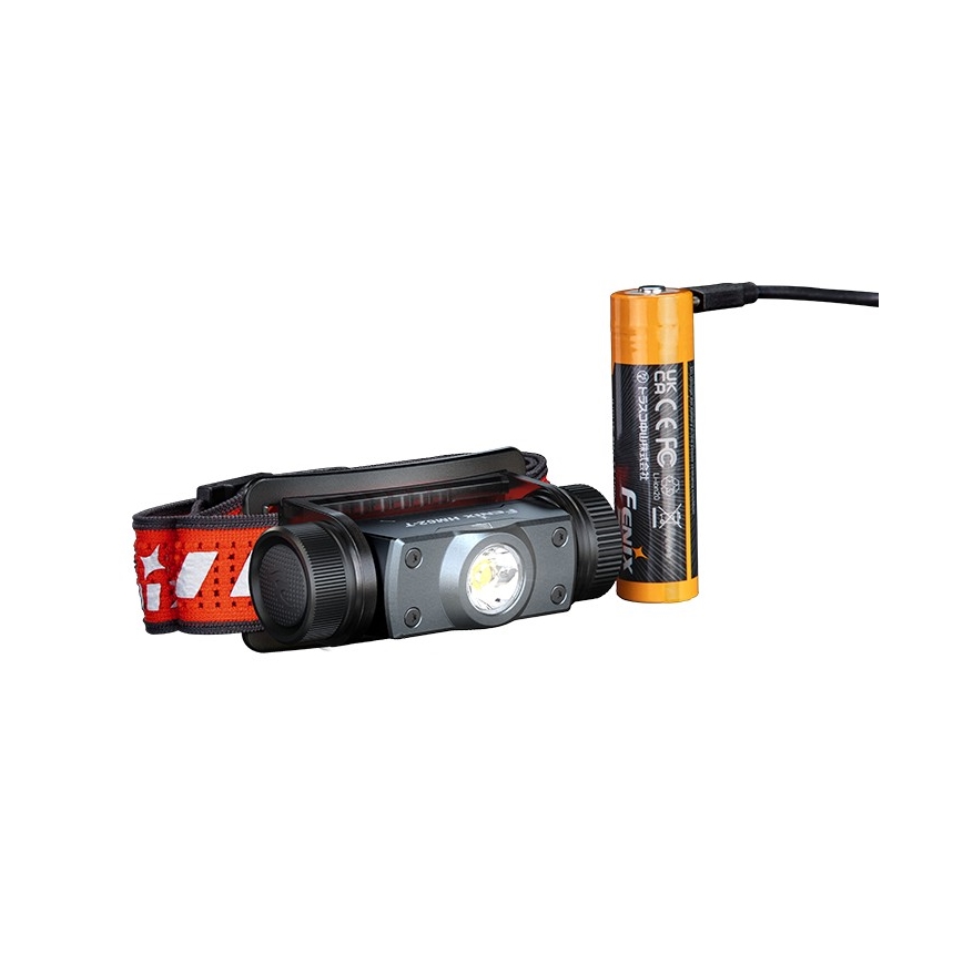 Fenix HM62TBLK - Genopladelig LED pandelampe dæmpbar LED/USB IP68 1200 lm 280 h