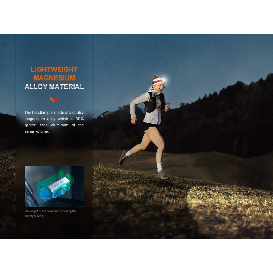 Fenix HM62TMGM - LED pandelampe dæmpbar og genopladelig LED/USB IP68 1200 skinnende 280 timer 3400 mAh