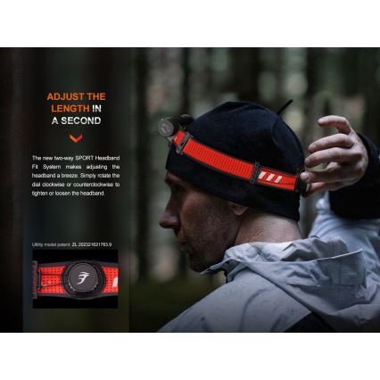 Fenix HM62TMGM - LED pandelampe dæmpbar og genopladelig LED/USB IP68 1200 skinnende 280 timer 3400 mAh