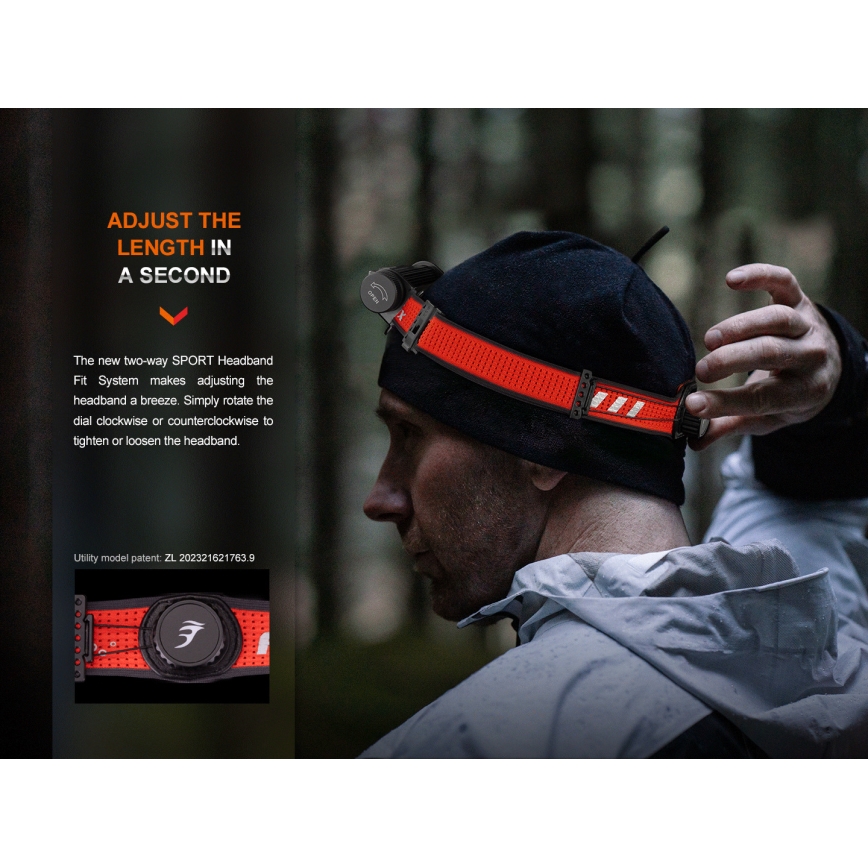 Fenix HM62TMGM - LED pandelampe dæmpbar og genopladelig LED/USB IP68 1200 skinnende 280 timer 3400 mAh