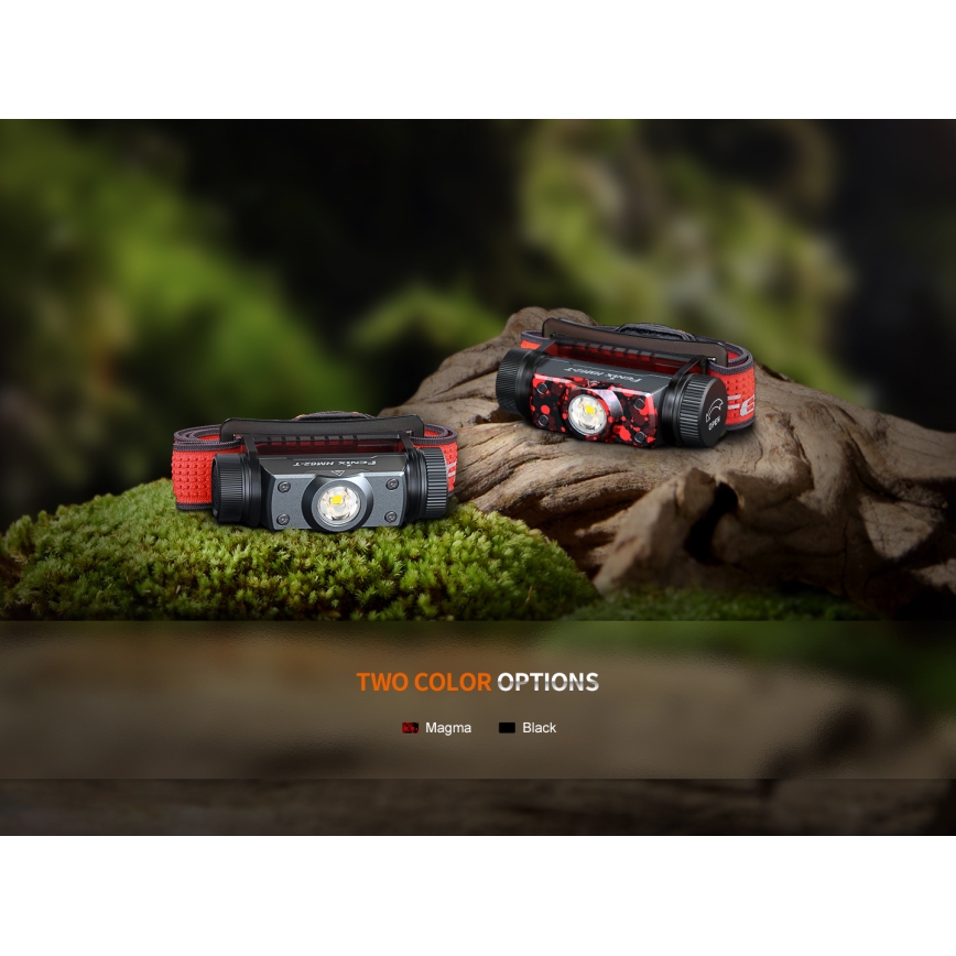 Fenix HM62TMGM - LED pandelampe dæmpbar og genopladelig LED/USB IP68 1200 skinnende 280 timer 3400 mAh