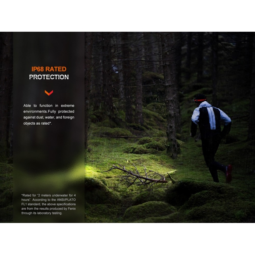 Fenix HM62TMGM - LED pandelampe dæmpbar og genopladelig LED/USB IP68 1200 skinnende 280 timer 3400 mAh