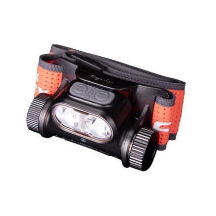 Fenix HM65RTV20BLC- LED pandelampe dæmpbar og genopladelig  LED/USB/2xCR123A IP68 3400 mAh sort/orange