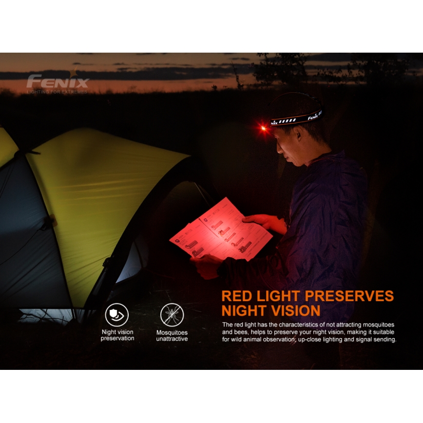 Fenix HM70R - Genopladelig LED pandelampe 4xLED/1x21700 IP68 1600 skinnende 800 timer 5000 mAh