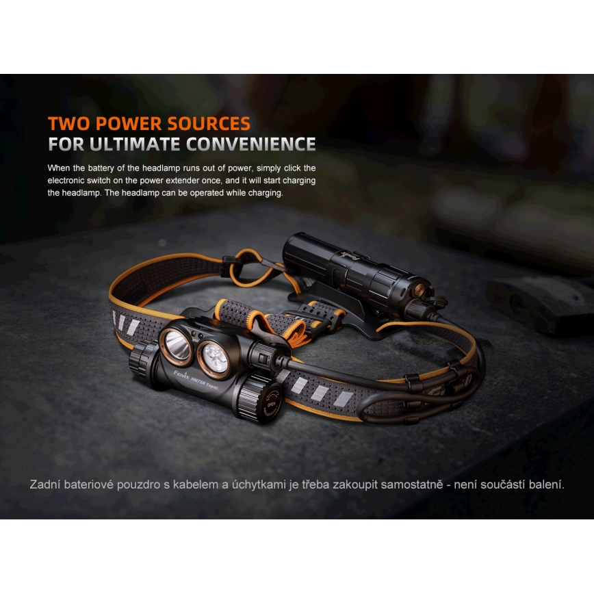 Fenix HM75RTOPAZ - Genopladelig LED pandelampe dæmpbar LED/USB IP68 1600 lm 210 h