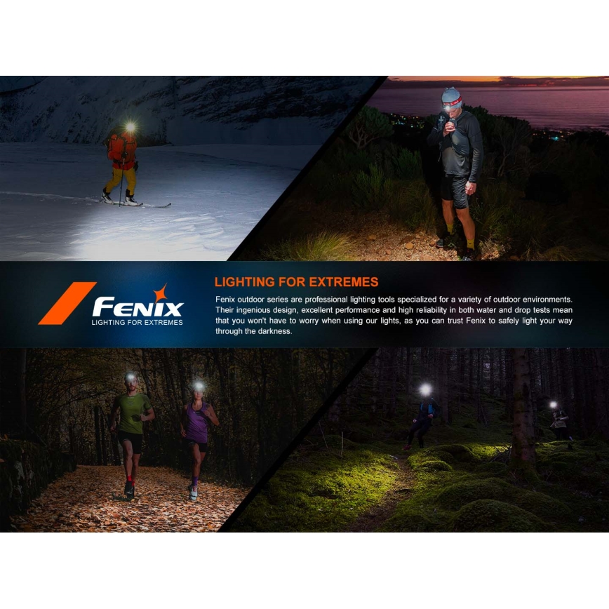 Fenix HP12RTABL - LED-dæmpbar genopladelig pandelampe LED/USB 4000 mAh IP66 1300 lm 310 h sort