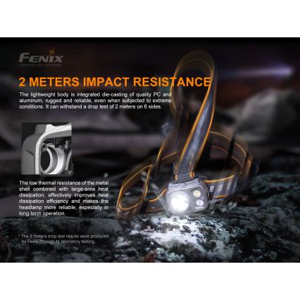 Fenix HP16R1250 - Genopladelig LED pandelampe 3xLED/USB 4xAA IP66 1250 lm 600 timer 3000 mAh