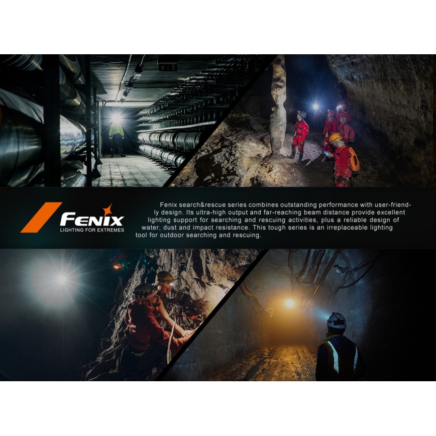 Fenix HP35R - Dæmpbar genopladelig pandelampe LED/USB 5000 mAh IP66 4000 lm 500 h sort