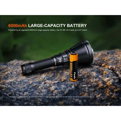 Fenix HT18RV20 - LED-dæmpbar genopladelig lommelygte LED/USB 6000 mAh IP68 3700 lm 87 h sort