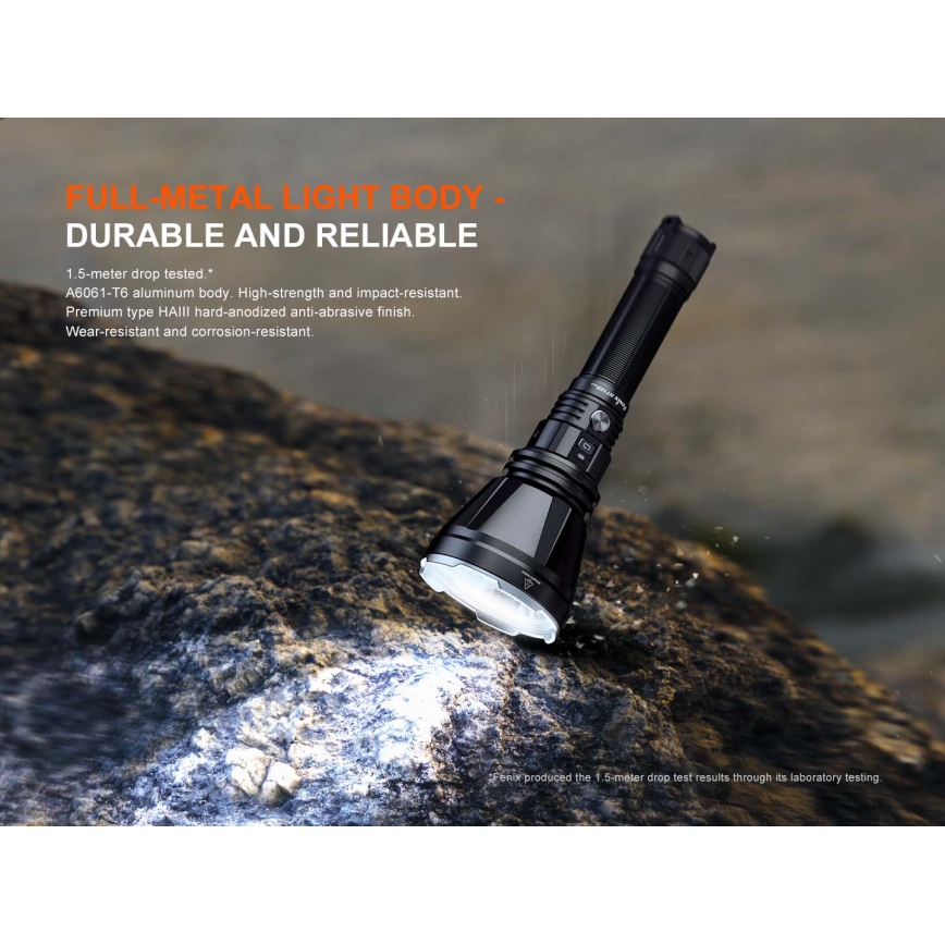 Fenix HT18RV20 - LED-dæmpbar genopladelig lommelygte LED/USB 6000 mAh IP68 3700 lm 87 h sort
