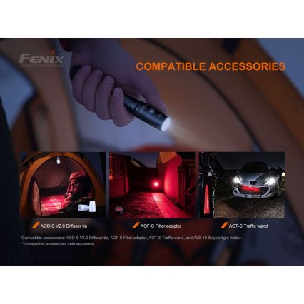 Fenix LD22V20 - LED lommelygte genopladelig LED/USB IP66 800 lm 220 timer