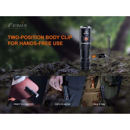 Fenix PD25R - Genopladelig LED lommelygte LED/USB/1xCR123A IP68 800 lm 70 timer 700 mAh