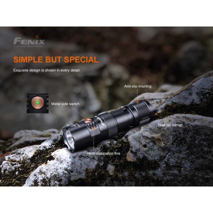 Fenix PD25R - Genopladelig LED lommelygte LED/USB/1xCR123A IP68 800 lm 70 timer 700 mAh
