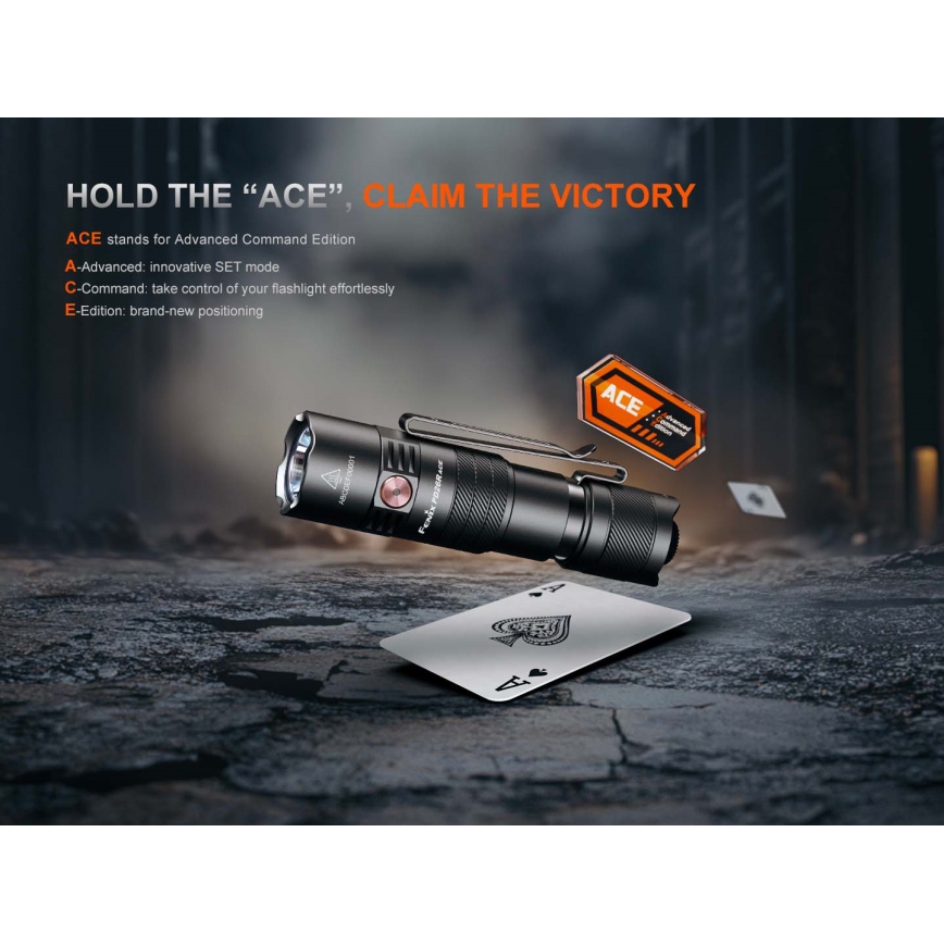 Fenix PD26RACE - LED-dæmpbar genopladelig lommelygte LED/USB 1600 mAh IP68 1300 lm 556 h sort