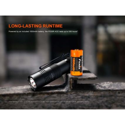Fenix PD26RACE - LED-dæmpbar genopladelig lommelygte LED/USB 1600 mAh IP68 1300 lm 556 h sort