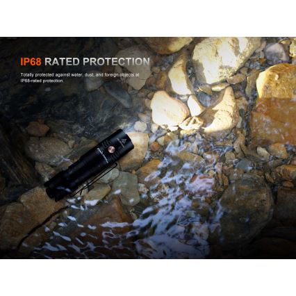 Fenix PD26RACE - LED-dæmpbar genopladelig lommelygte LED/USB 1600 mAh IP68 1300 lm 556 h sort