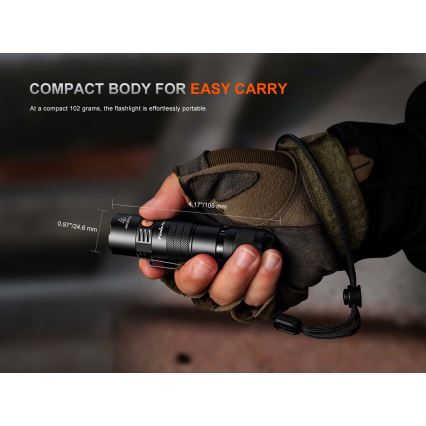 Fenix PD26RACE - LED-dæmpbar genopladelig lommelygte LED/USB 1600 mAh IP68 1300 lm 556 h sort