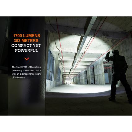Fenix PD35R - Genopladelig LED lommelygte LED/USB/2xCR123A IP68 1700 lm 100 timer 3400 mAh