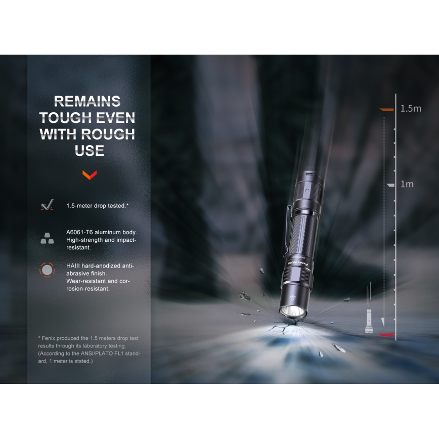 Fenix PD35R - Genopladelig LED lommelygte LED/USB/2xCR123A IP68 1700 lm 100 timer 3400 mAh