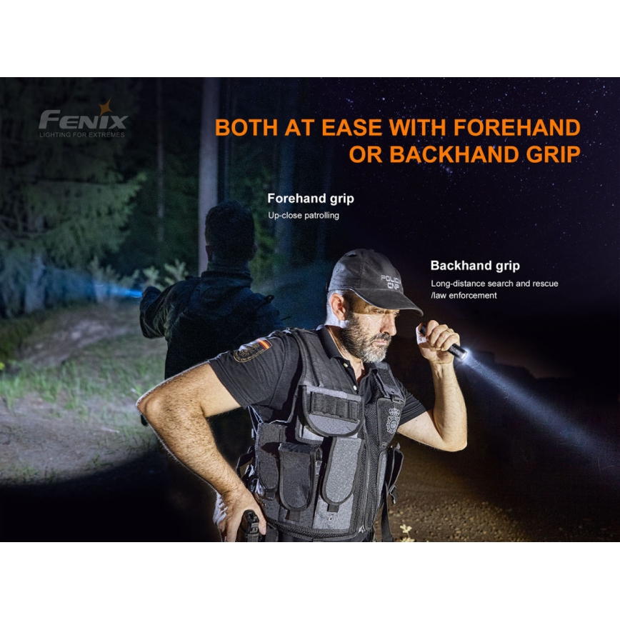 Fenix PD35V30 - Genopladelig LED lommelygte LED/USB/2xCR123A IP68 1700 skinnende 230 timer 2600 mAh