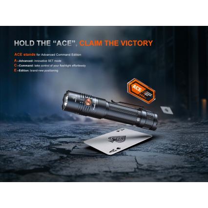 Fenix PD36RACE - LED dæmpbar genopladelig lommelygte LED/USB 5000 mAh IP68 3000 lm 63,45 h sort