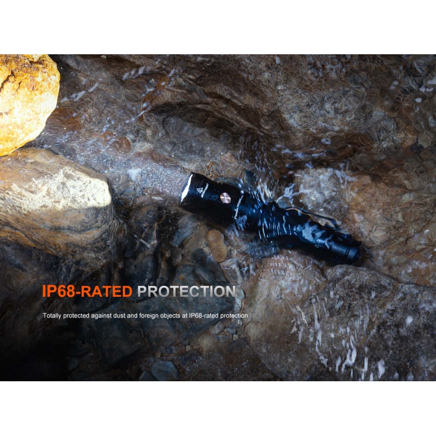 Fenix PD36RACE - LED dæmpbar genopladelig lommelygte LED/USB 5000 mAh IP68 3000 lm 63,45 h sort