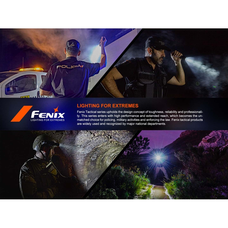 Fenix PD36RACE - LED dæmpbar genopladelig lommelygte LED/USB 5000 mAh IP68 3000 lm 63,45 h sort