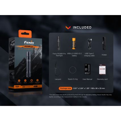 Fenix PD36RPRO - LED Genopladelig lommelygte LED/USB IP68 2800 lm 42 timer 5000 mAh