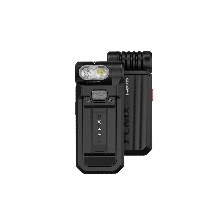 Fenix SW05RREDBLC - LED lommelygte dæmpbar og genopladelig LED/USB IPX6 150 lm 49 timer sort