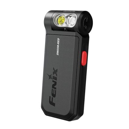 Fenix SW05RREDBLC - LED lommelygte dæmpbar og genopladelig LED/USB IPX6 150 lm 49 timer sort