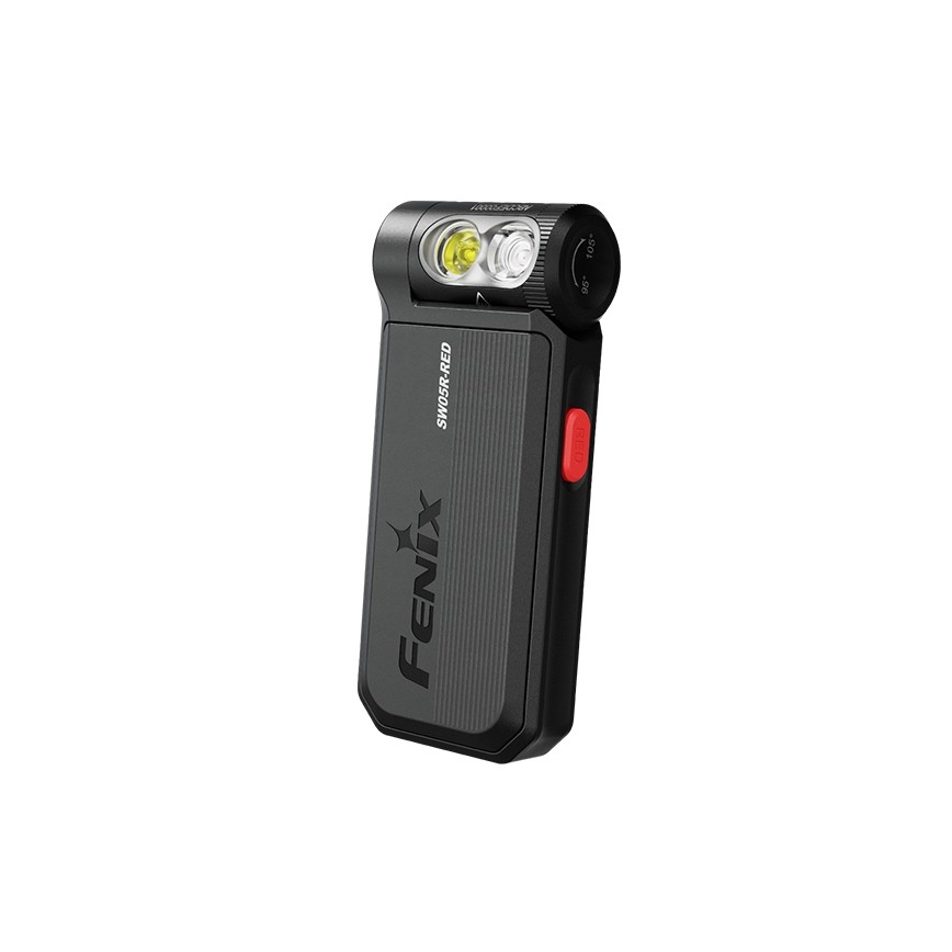Fenix SW05RREDBLC - LED lommelygte dæmpbar og genopladelig LED/USB IPX6 150 lm 49 timer sort