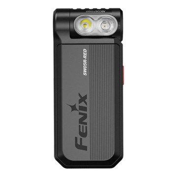 Fenix SW05RREDBLC - LED lommelygte dæmpbar og genopladelig LED/USB IPX6 150 lm 49 timer sort