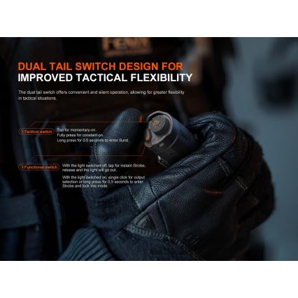 Fenix TK17BLK - LED dæmpbar genopladelig lommelygte LED/USB 6000 mAh IP68 3600 lm 60 t sort