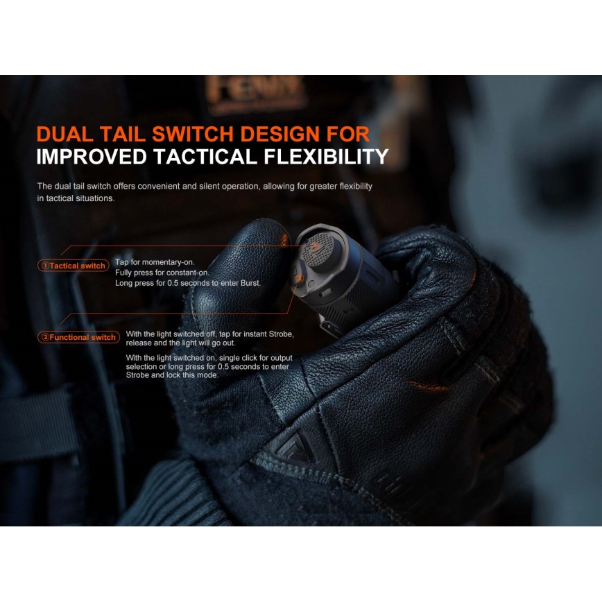 Fenix TK17BLK - LED dæmpbar genopladelig lommelygte LED/USB 6000 mAh IP68 3600 lm 60 t sort
