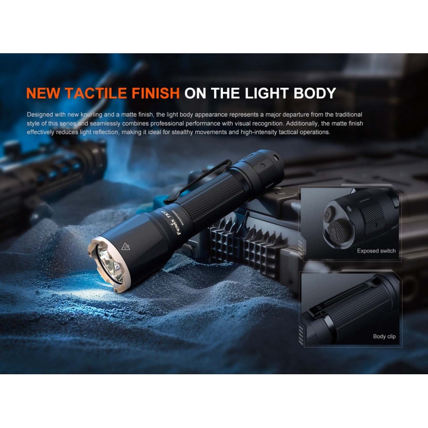 Fenix TK17BLK - LED dæmpbar genopladelig lommelygte LED/USB 6000 mAh IP68 3600 lm 60 t sort