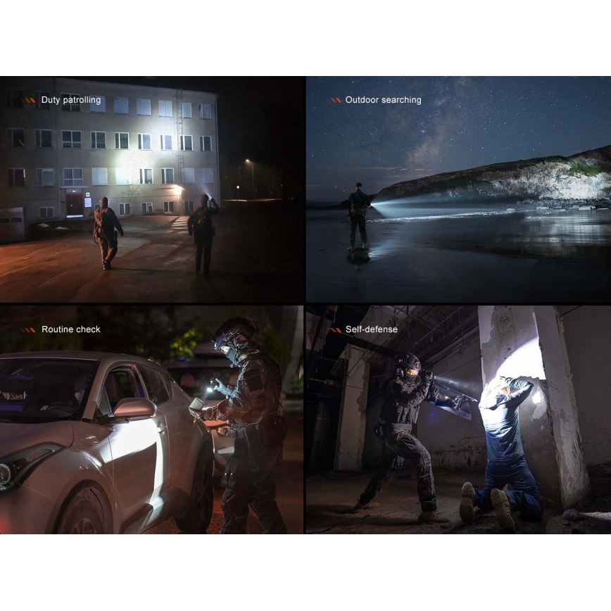 Fenix TK21RBLK - LED-dæmpbar opladelig lommelygte LED/USB 6000 mAh IP68 3600 lm 72,5 h sort