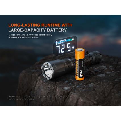 Fenix TK21RBLK - LED-dæmpbar opladelig lommelygte LED/USB 6000 mAh IP68 3600 lm 72,5 h sort