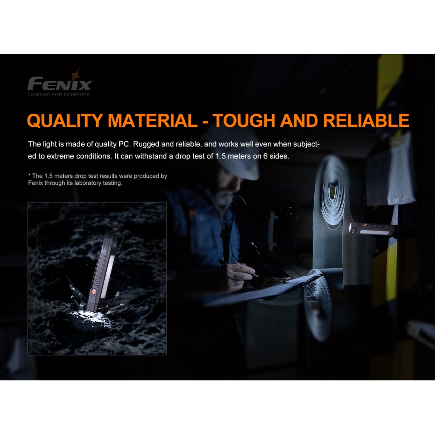 Fenix WT16R - LED lommelygte genopladelig 2xLED/USB IP66 300 lm 30 timer