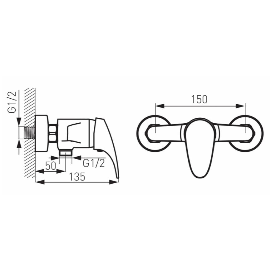 FERRO - Brusebatteri ONE i poleret krom