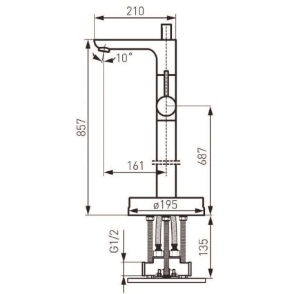 FERRO - Fritstående badekarsæt med blandingsbatteri FIESTA i blank krom