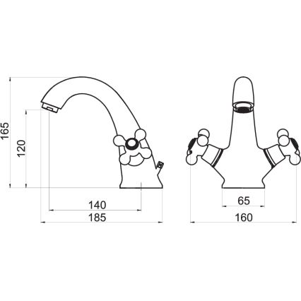 FERRO - Håndvaskarmatur ANTICA i bronze