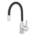 FERRO - Hane m. fleksibel arm skinnende krom/mat sort